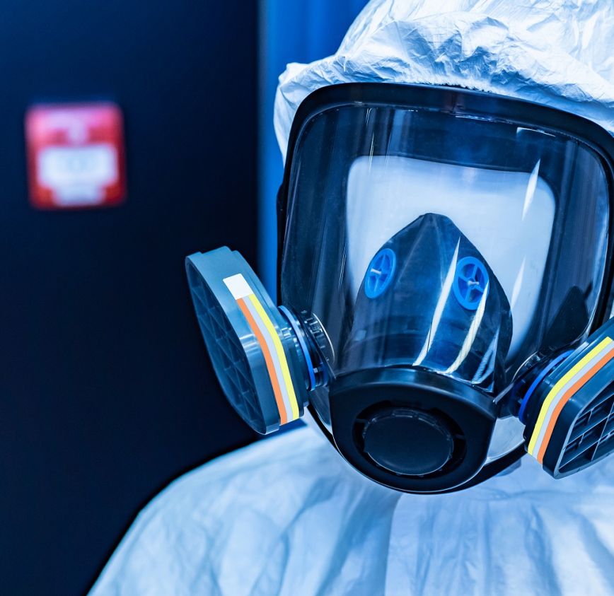 Gas,Mask,With,A,Panoramic,Mask.,Filter,Mask.,Industrial,Respirator.